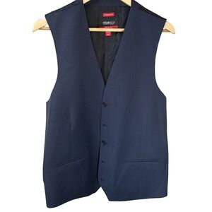 Awearness Kenneth Cole Mens XL Navy Blue Awear-Tech Extreme Slim Fit Suit Vest